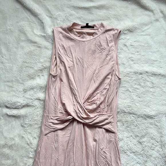 Dynamite Blush Pink Sleeveless Twist-Front Midi Dress | Soft & Flattering Fit - Picture 2 of 6